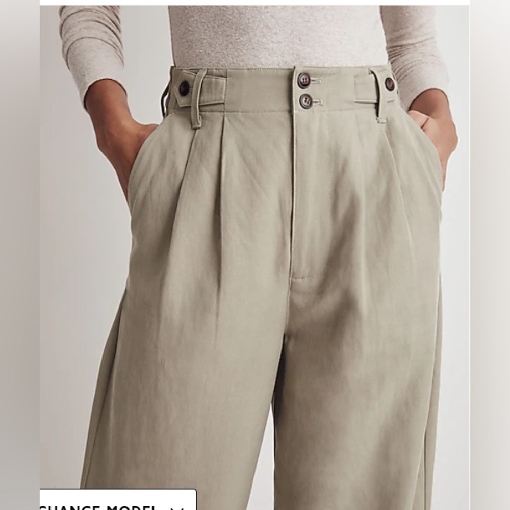 NWT Madewell The Harlow Wide-Leg Pant forgotten landscape size 10